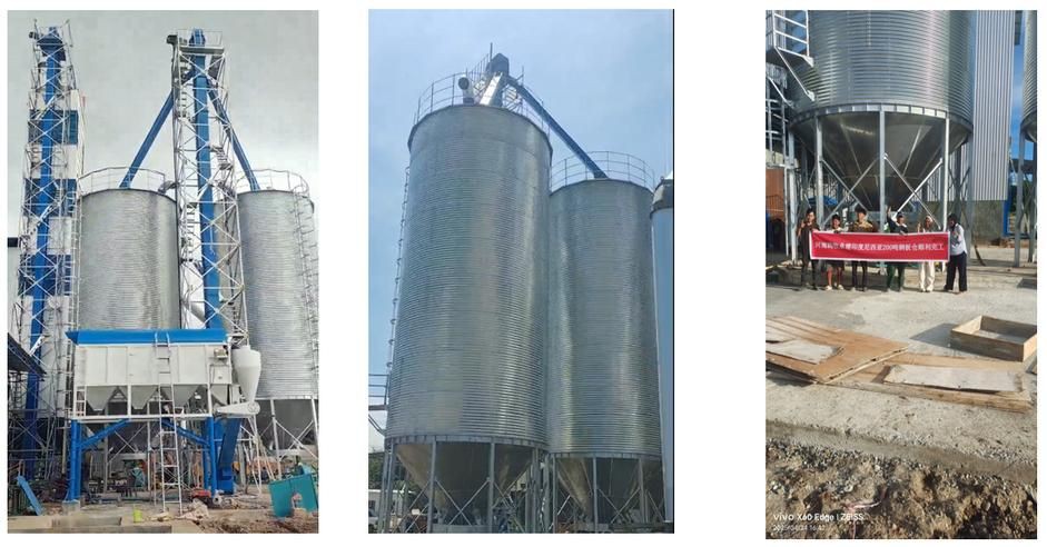 Two 200-ton steel silos in Indonesia Two 200-ton steel silos in Indonesia